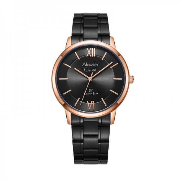 Alexandre Christie AC 8689 Rosegold Black Man MHBBRBA